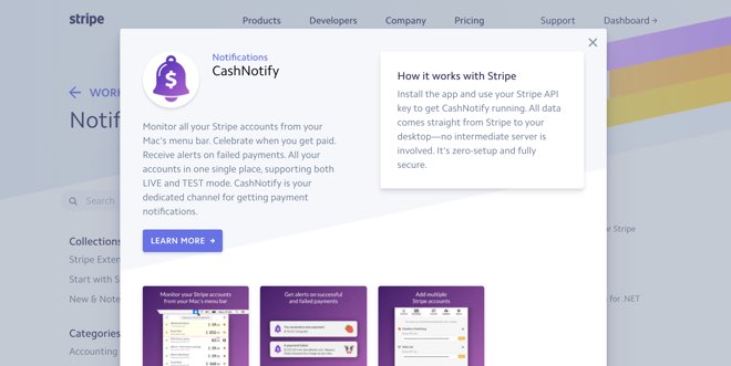 CashNotify for Stripe Mac app