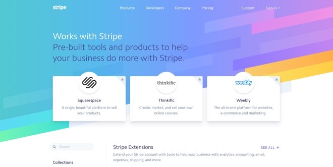 Stripe apps directory